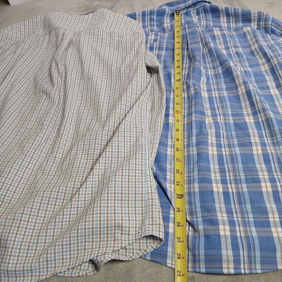 Johnnie O Button Up Shirt Lot (2) Mens M Plaid Check Performance Preppy Classic - Picture 11 of 14